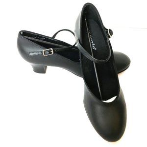 CAPEZIO 550 Jr. Footlight 1.5” Character Theatrical Blk Shoe NWT